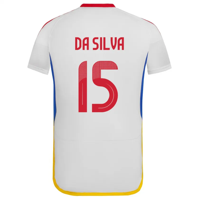 Danxen Men Venezuela Cesar Da Silva #15 White Away Jersey 24-26 T-Shirt