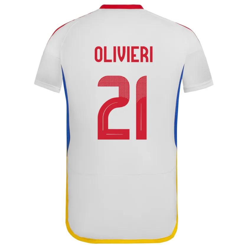Danxen Men Venezuela Bárbara Olivieri #21 White Away Jersey 24-26 T-Shirt