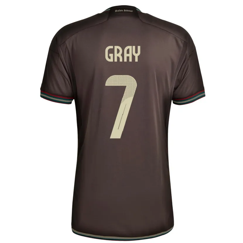 Danxen Men Jamaica Demarai Gray #7 Night Brown Away Jersey 24-26 T-Shirt