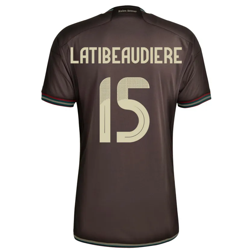 Danxen Men Jamaica Joel Latibeaudiere #15 Night Brown Away Jersey 24-26 T-Shirt