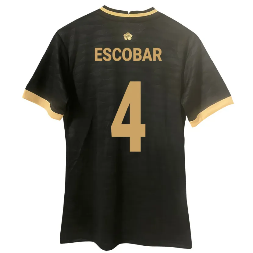 Danxen Men Panama Fidel Escobar #4 Black Away Jersey 24-26 T-Shirt