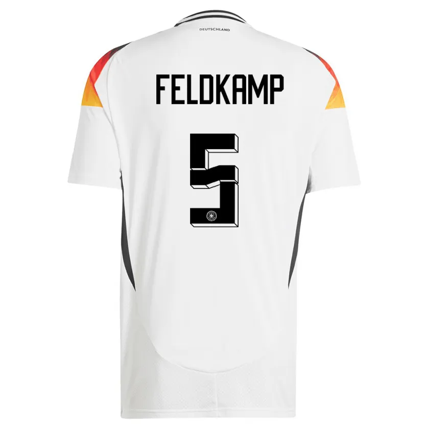 Danxen Women Germany Jana Feldkamp #5 White Home Jersey 24-26 T-Shirt