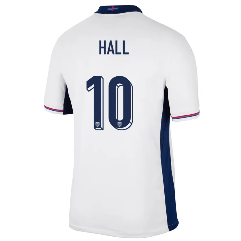 Danxen Women England George Hall #10 White Home Jersey 24-26 T-Shirt