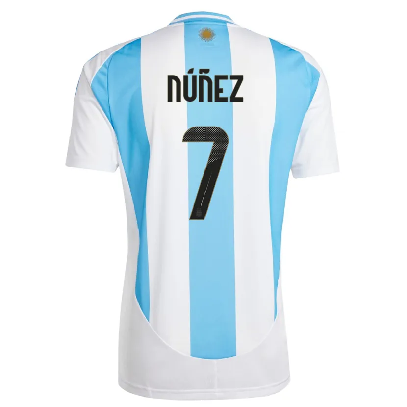 Danxen Women Argentina Romina Nunez #7 White Blue Home Jersey 24-26 T-Shirt