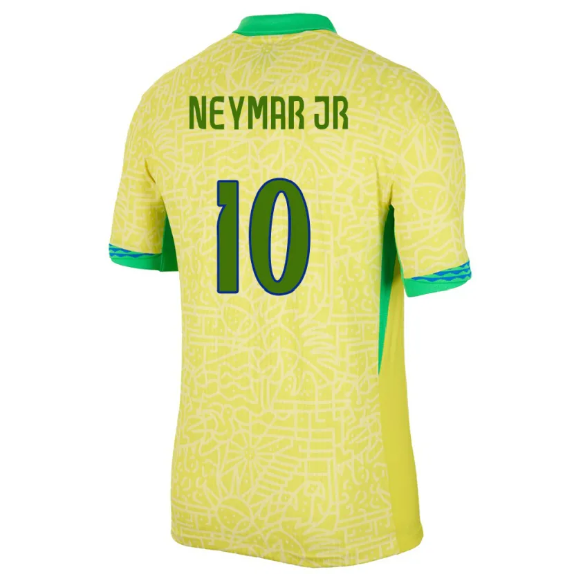 Danxen Women Brazil Neymar #10 Yellow Home Jersey 24-26 T-Shirt