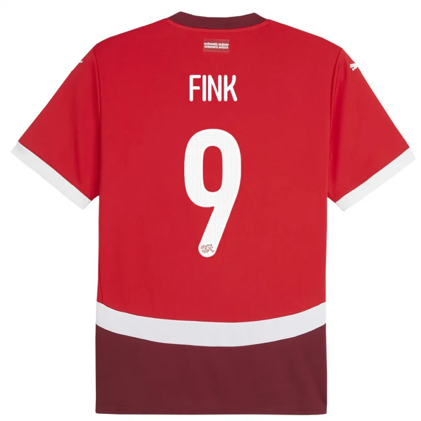 Danxen Women Switzerland Bradley Fink #9 Red Home Jersey 24-26 T-Shirt