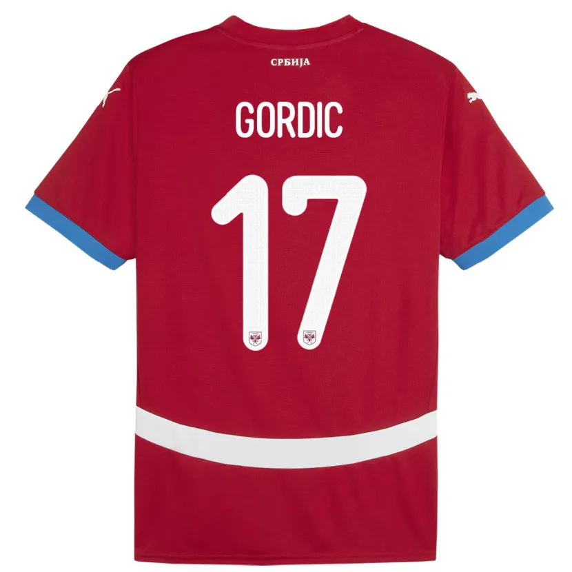 Danxen Women Serbia Djordje Gordic #17 Red Home Jersey 24-26 T-Shirt