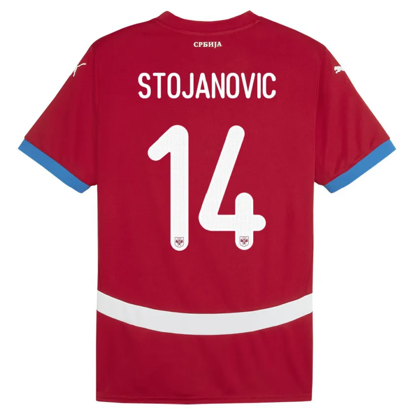 Danxen Women Serbia Matija Stojanovic #14 Red Home Jersey 24-26 T-Shirt