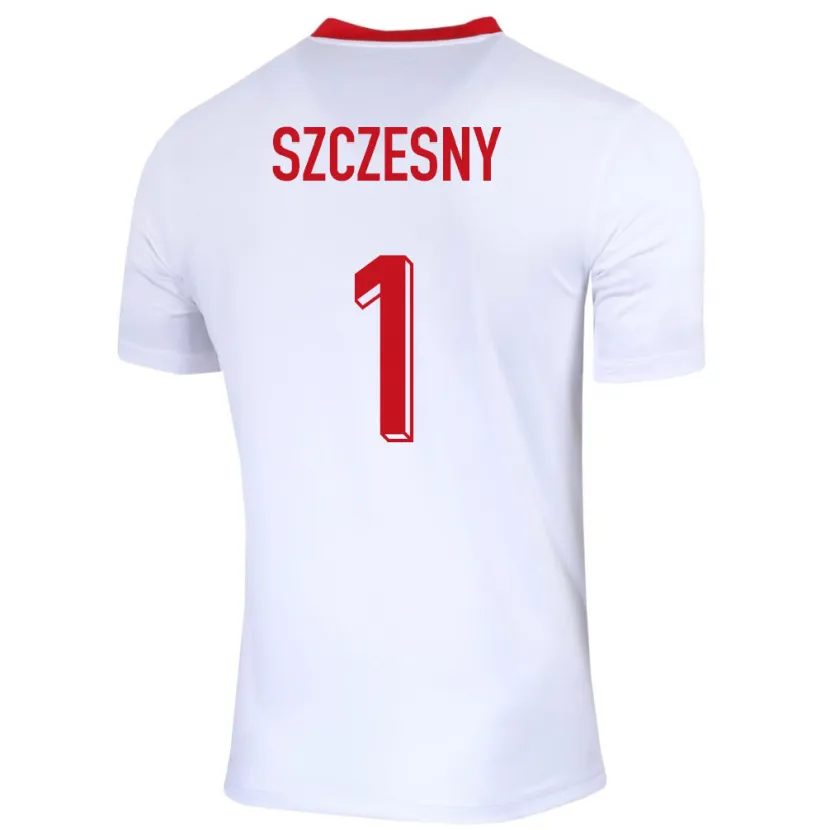 Danxen Women Poland Wojciech Szczesny #1 White Home Jersey 24-26 T-Shirt