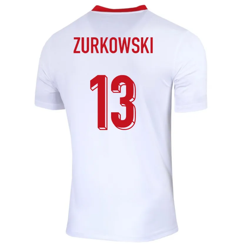 Danxen Women Poland Szymon Zurkowski #13 White Home Jersey 24-26 T-Shirt