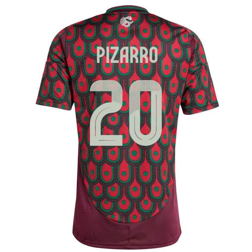 Danxen Women Mexico Rodolfo Pizarro #20 Maroon Home Jersey 24-26 T-Shirt