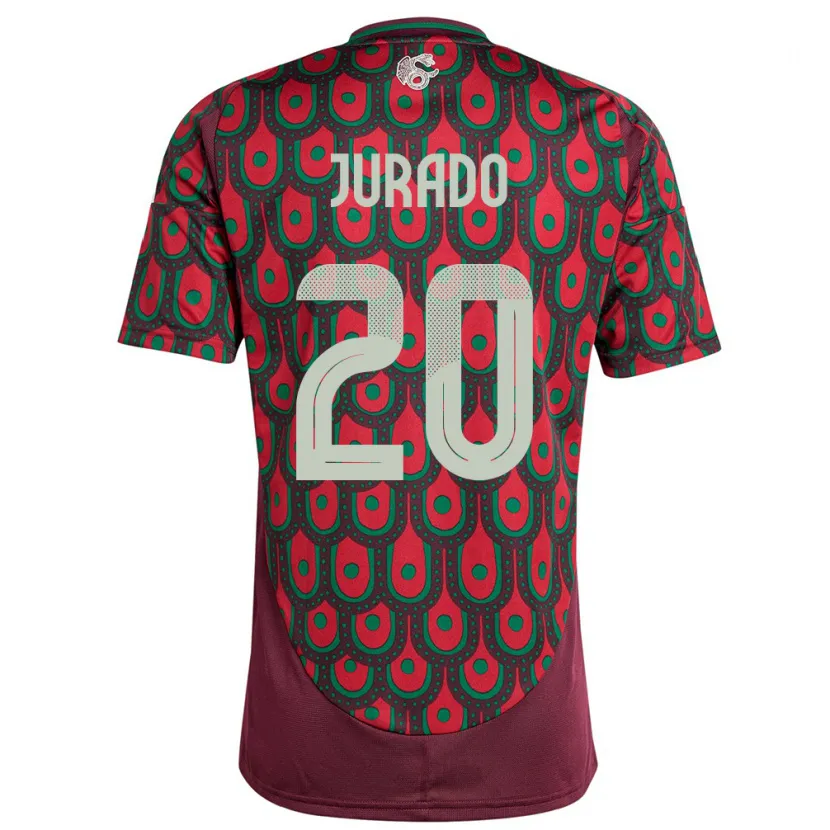 Danxen Women Mexico Heriberto Jurado #20 Maroon Home Jersey 24-26 T-Shirt