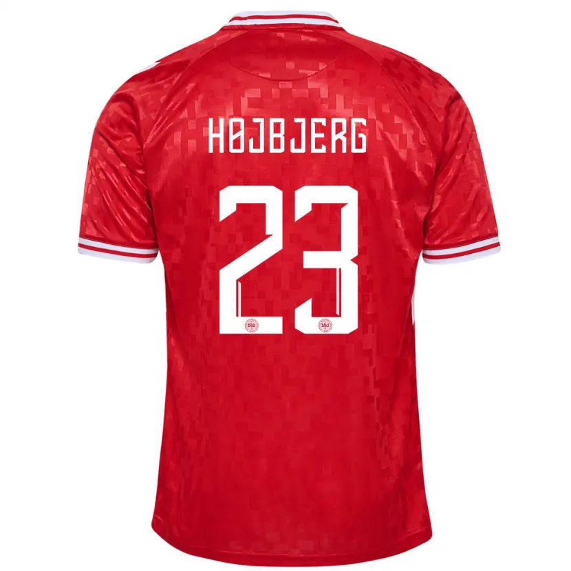 Danxen Women Denmark Pierre-Emile Højbjerg #23 Red Home Jersey 24-26 T-Shirt