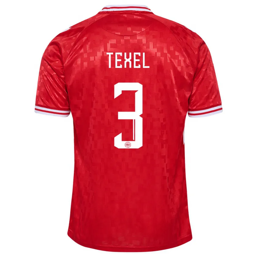 Danxen Women Denmark Pontus Texel #3 Red Home Jersey 24-26 T-Shirt