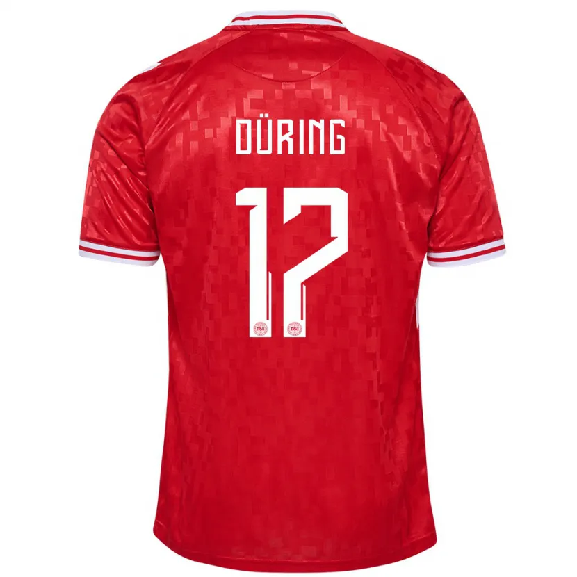 Danxen Women Denmark Rasmus Düring #17 Red Home Jersey 24-26 T-Shirt