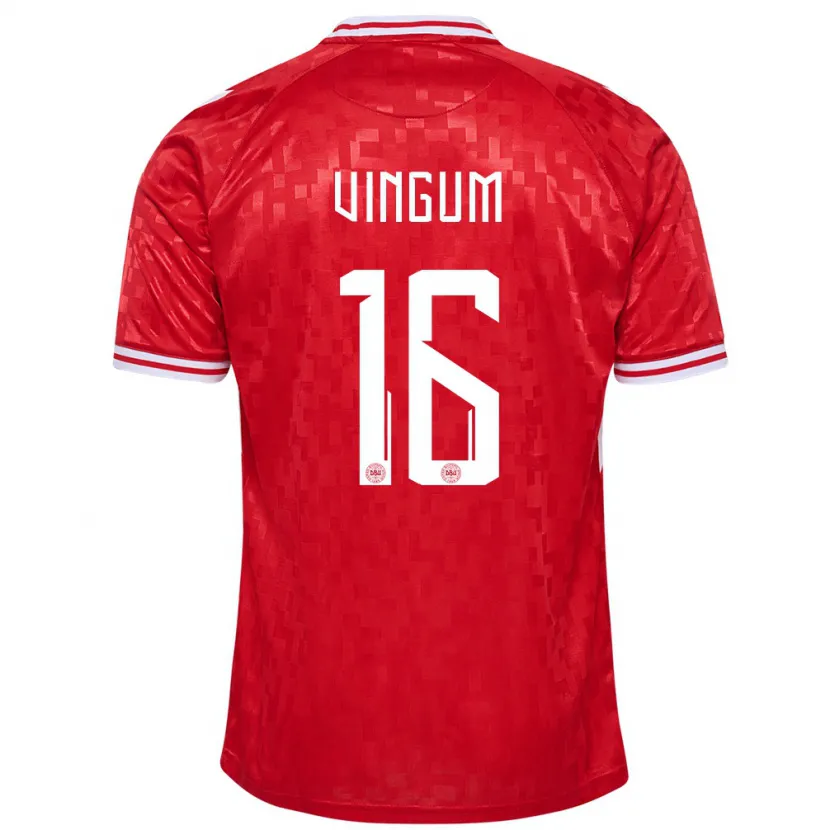 Danxen Women Denmark Alberte Vingum #16 Red Home Jersey 24-26 T-Shirt
