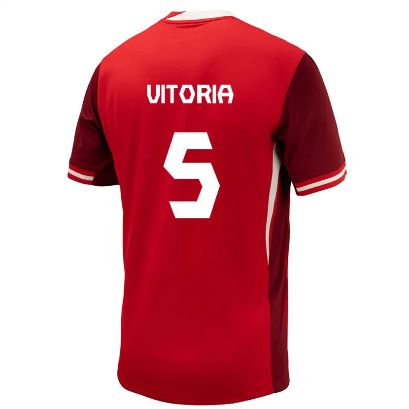 Danxen Women Canada Steven Vitória #5 Red Home Jersey 24-26 T-Shirt