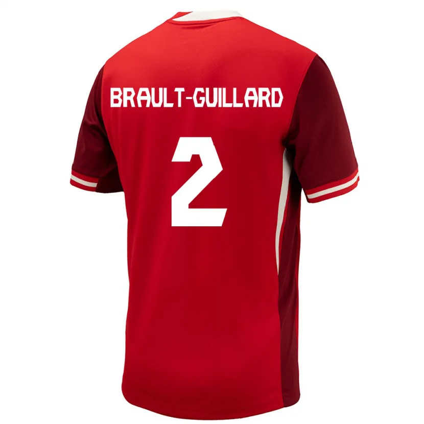 Danxen Women Canada Zachary Brault-Guillard #2 Red Home Jersey 24-26 T-Shirt