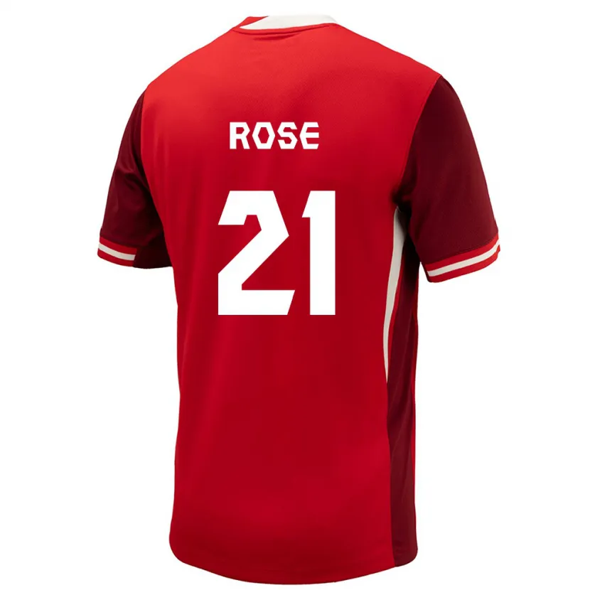 Danxen Women Canada Jade Rose #21 Red Home Jersey 24-26 T-Shirt