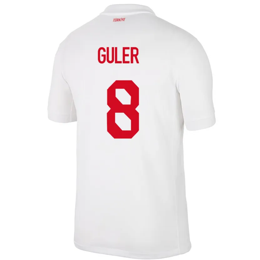 Danxen Women Turkey Arda Güler #8 White Home Jersey 24-26 T-Shirt