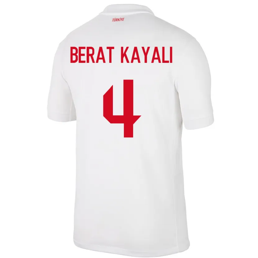 Danxen Women Turkey Hasan Berat Kayalı #4 White Home Jersey 24-26 T-Shirt