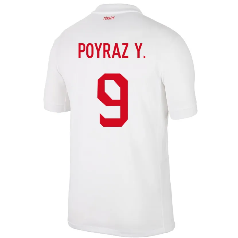 Danxen Women Turkey Poyraz Yıldırım #9 White Home Jersey 24-26 T-Shirt