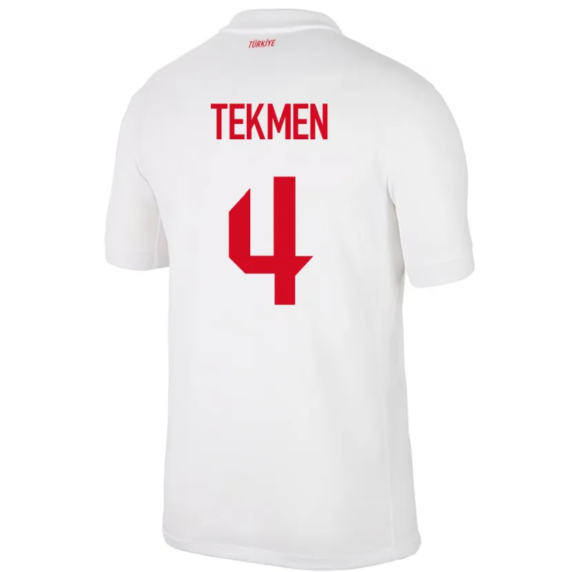 Danxen Women Turkey Ece Tekmen #4 White Home Jersey 24-26 T-Shirt