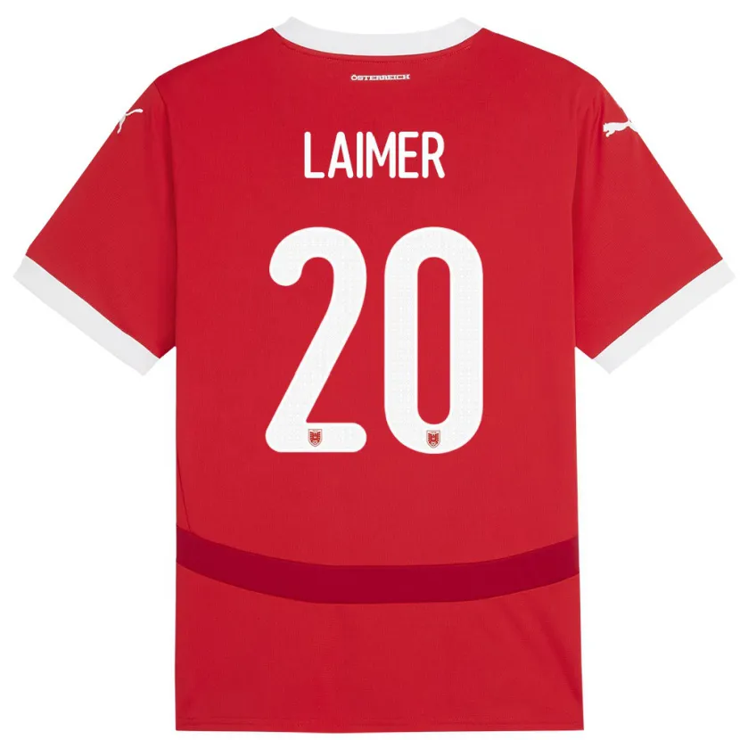 Danxen Women Austria Konrad Laimer #20 Red Home Jersey 24-26 T-Shirt