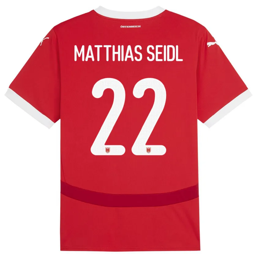 Danxen Women Austria Matthias Seidl #22 Red Home Jersey 24-26 T-Shirt