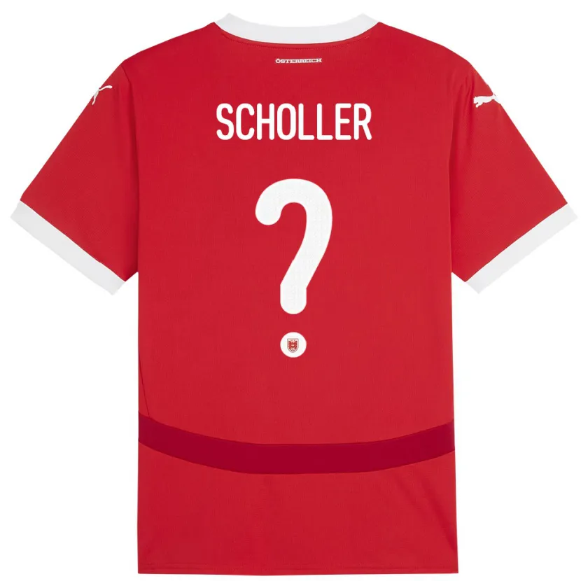 Danxen Women Austria Jakob Schöller #0 Red Home Jersey 24-26 T-Shirt