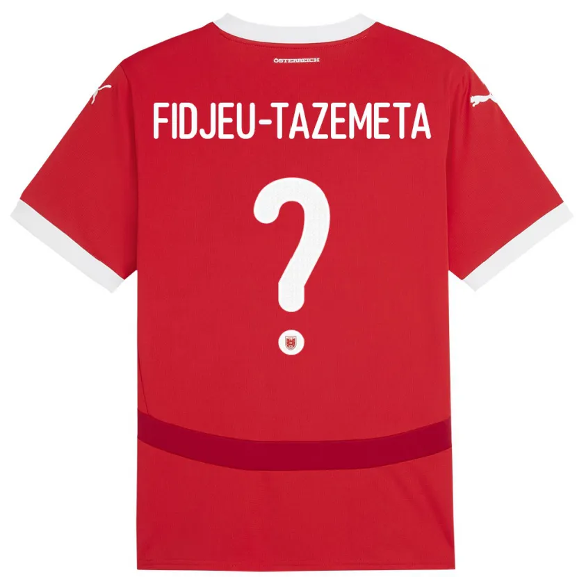 Danxen Women Austria Thierry Fidjeu-Tazemeta #0 Red Home Jersey 24-26 T-Shirt