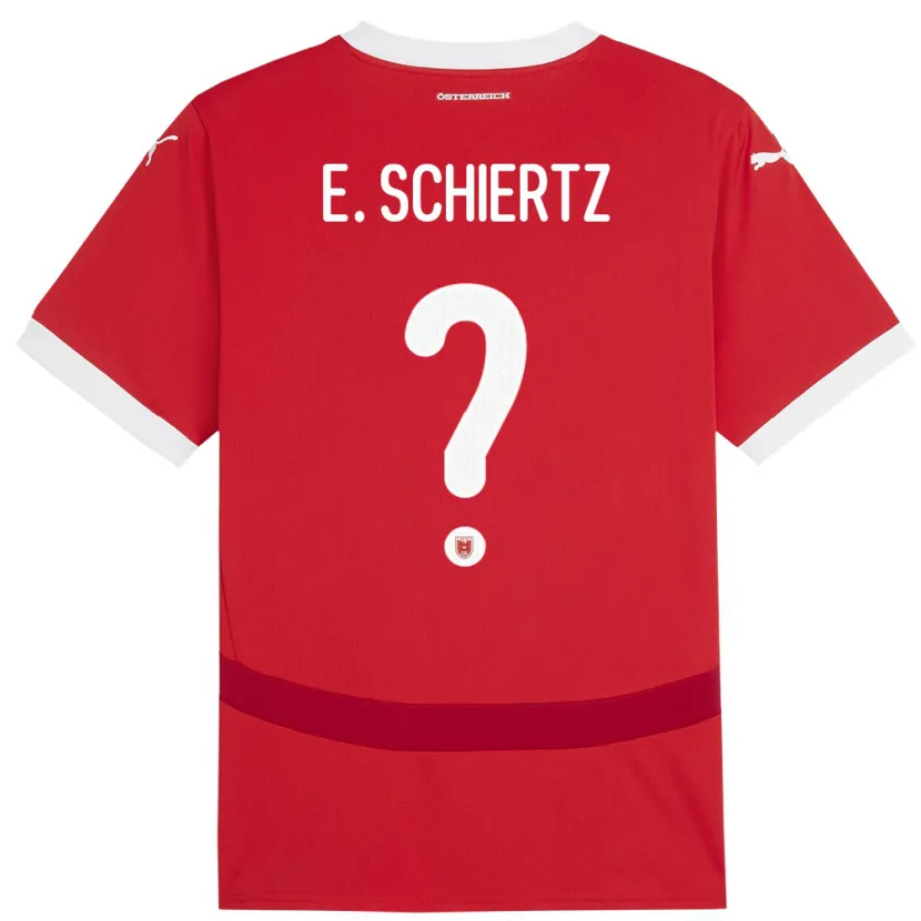 Danxen Women Austria Emilio Schiertz #0 Red Home Jersey 24-26 T-Shirt