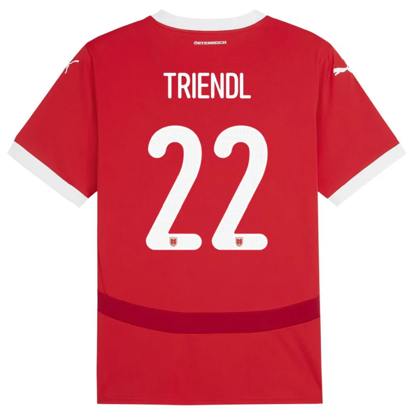 Danxen Women Austria Lena Triendl #22 Red Home Jersey 24-26 T-Shirt