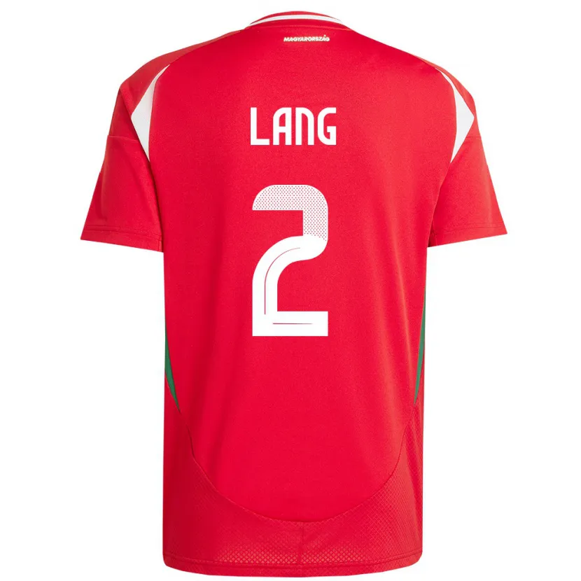 Danxen Women Hungary Ádám Lang #2 Red Home Jersey 24-26 T-Shirt