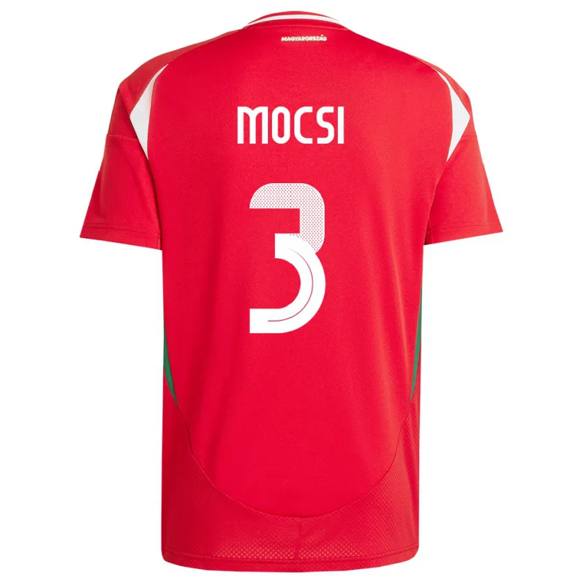 Danxen Women Hungary Attila Mocsi #3 Red Home Jersey 24-26 T-Shirt