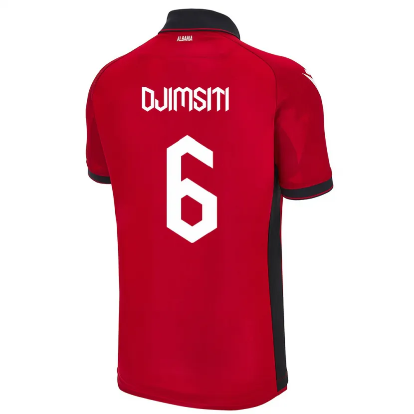 Danxen Women Albania Berat Djimsiti #6 Red Home Jersey 24-26 T-Shirt