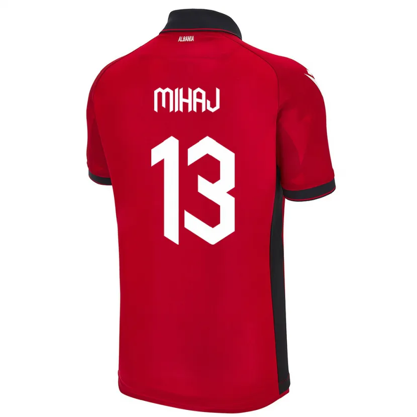 Danxen Women Albania Enea Mihaj #13 Red Home Jersey 24-26 T-Shirt