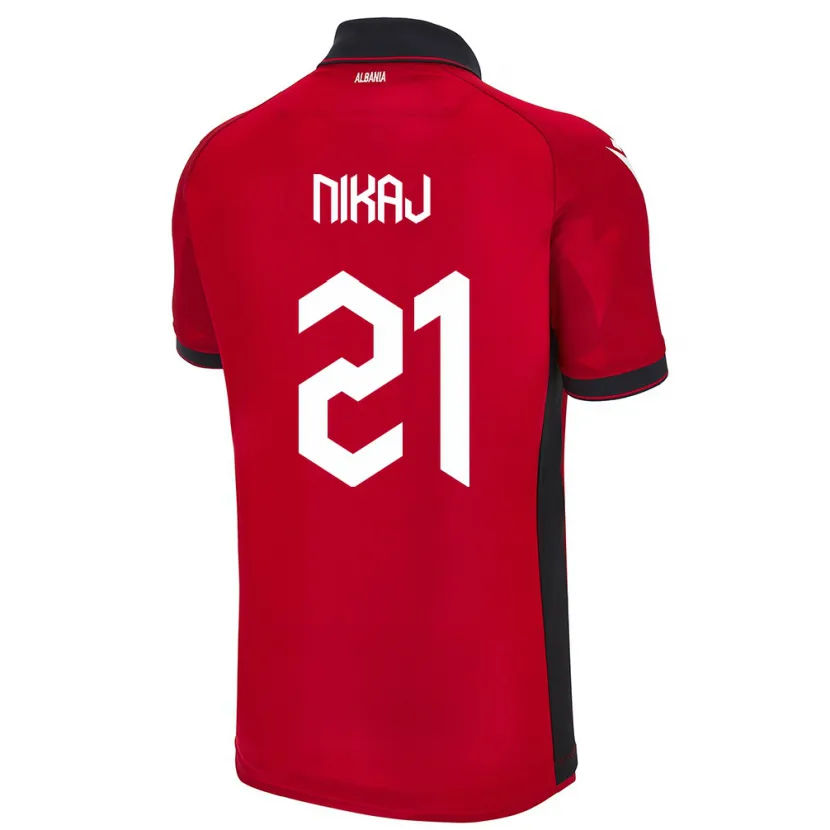 Danxen Women Albania Ardit Nikaj #21 Red Home Jersey 24-26 T-Shirt