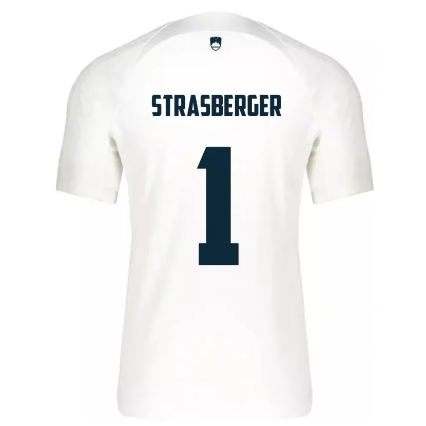Danxen Women Slovenia Tim Strasberger #1 White Home Jersey 24-26 T-Shirt