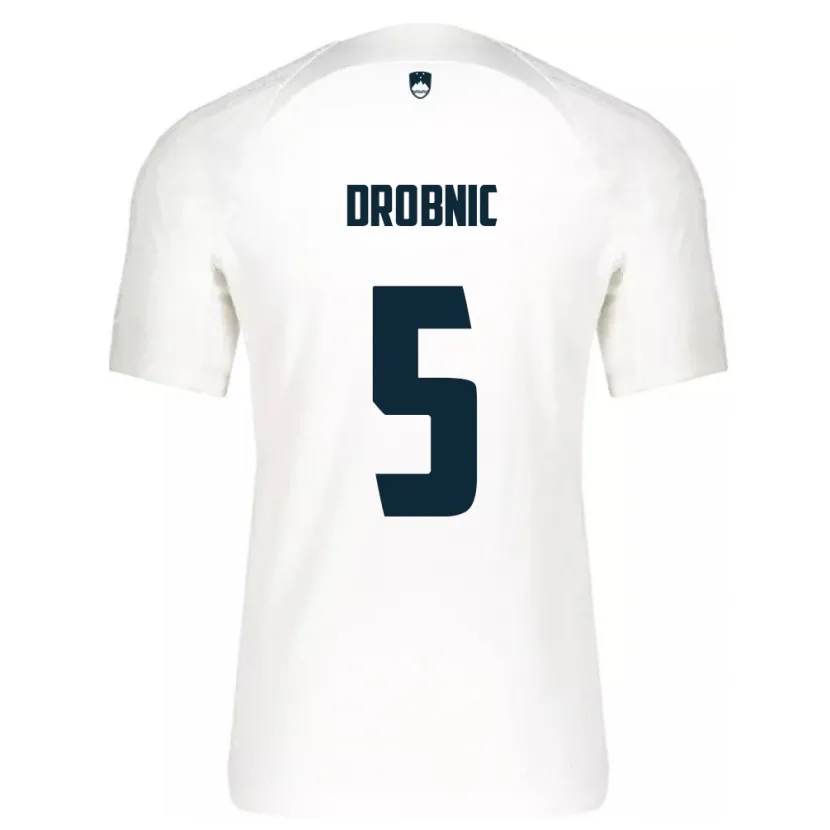 Danxen Women Slovenia Dominik Drobnic #5 White Home Jersey 24-26 T-Shirt