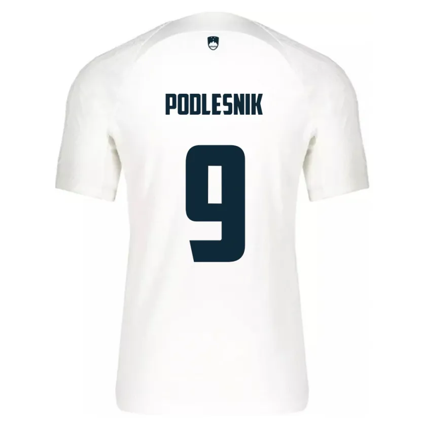 Danxen Women Slovenia Nik Podlesnik #9 White Home Jersey 24-26 T-Shirt