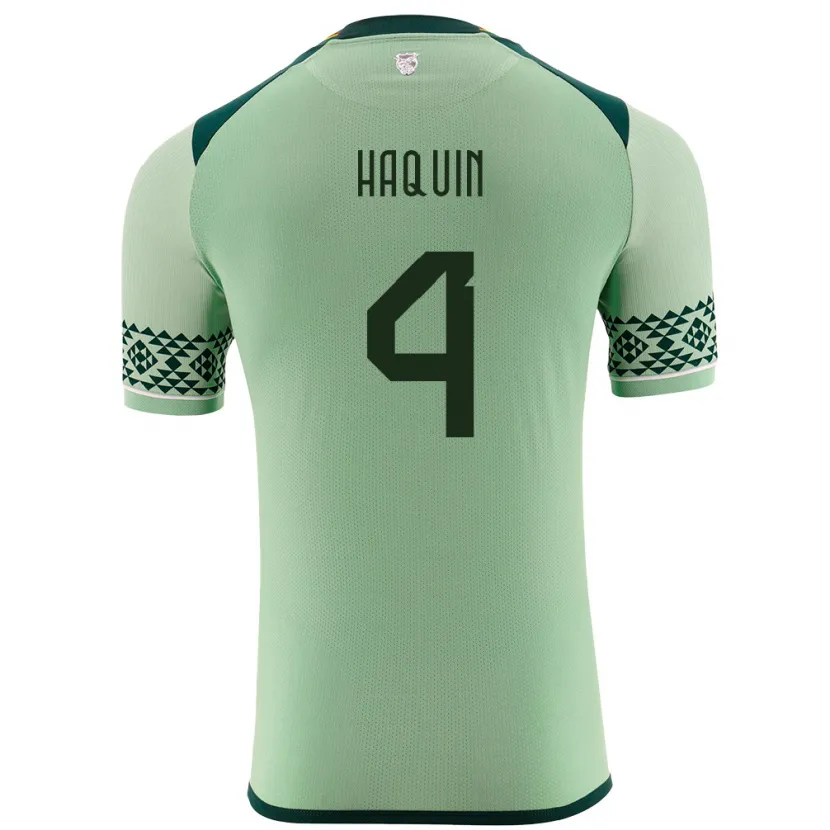 Danxen Women Bolivia Luis Haquín #4 Light Green Home Jersey 24-26 T-Shirt
