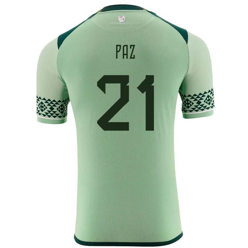 Danxen Women Bolivia Luis Paz #21 Light Green Home Jersey 24-26 T-Shirt