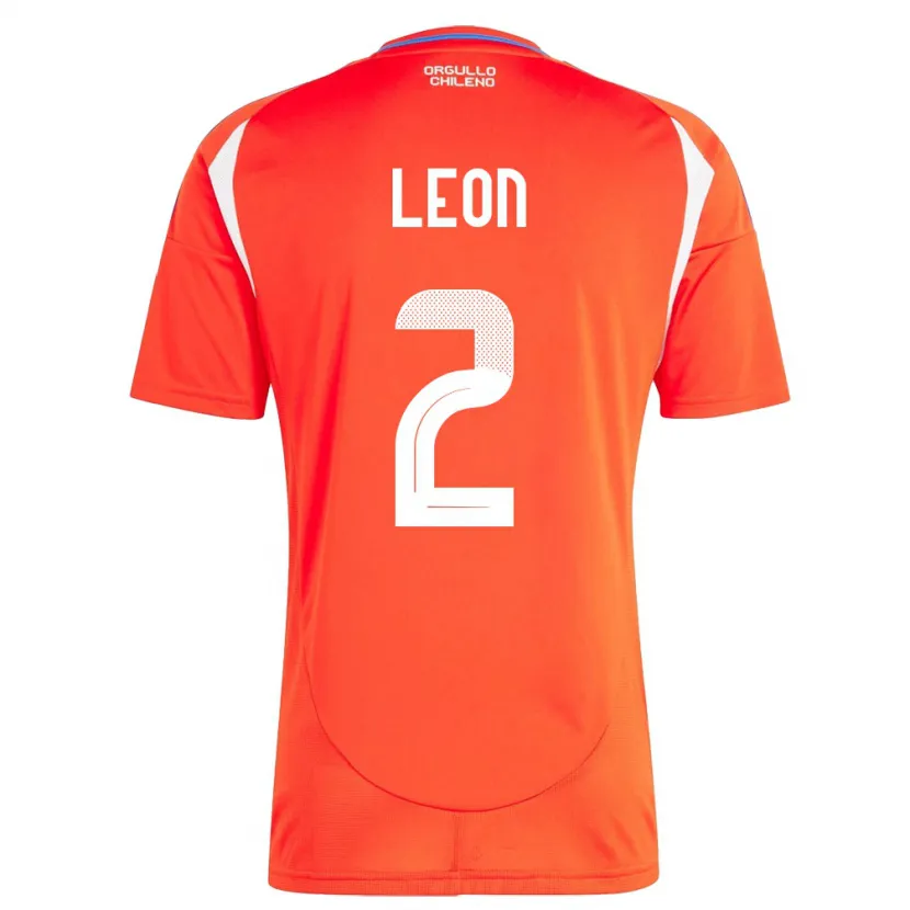 Danxen Women Chile Maicol León #2 Red Home Jersey 24-26 T-Shirt