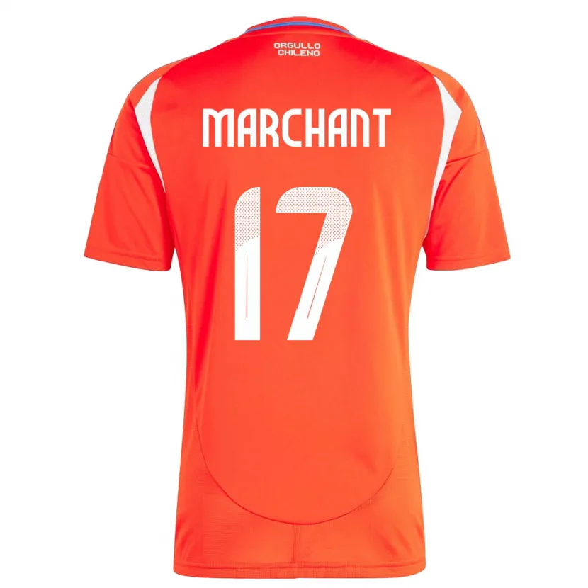Danxen Women Chile Francisco Marchant #17 Red Home Jersey 24-26 T-Shirt
