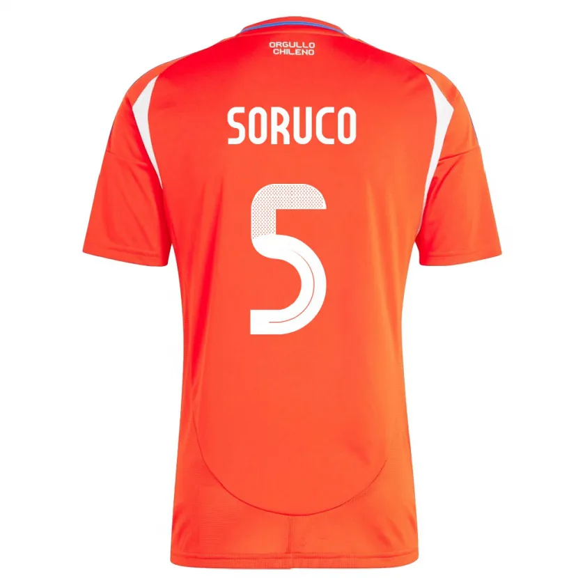 Danxen Women Chile Ámbar Soruco #5 Red Home Jersey 24-26 T-Shirt