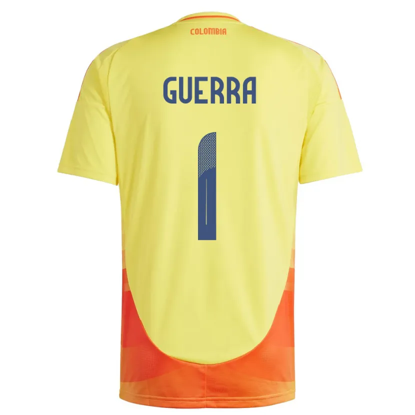 Danxen Women Colombia Sebastián Guerra #1 Yellow Home Jersey 24-26 T-Shirt