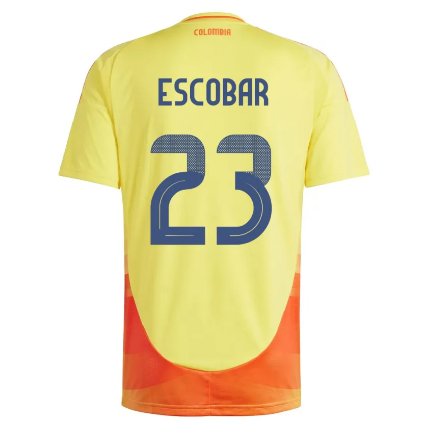Danxen Women Colombia Josen Escobar #23 Yellow Home Jersey 24-26 T-Shirt