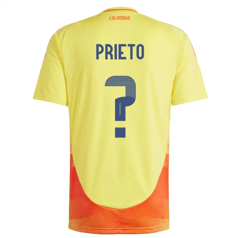 Danxen Women Colombia Dylan Prieto #0 Yellow Home Jersey 24-26 T-Shirt