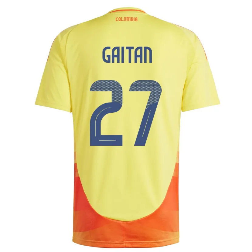 Danxen Women Colombia Natalia Gaitán #27 Yellow Home Jersey 24-26 T-Shirt